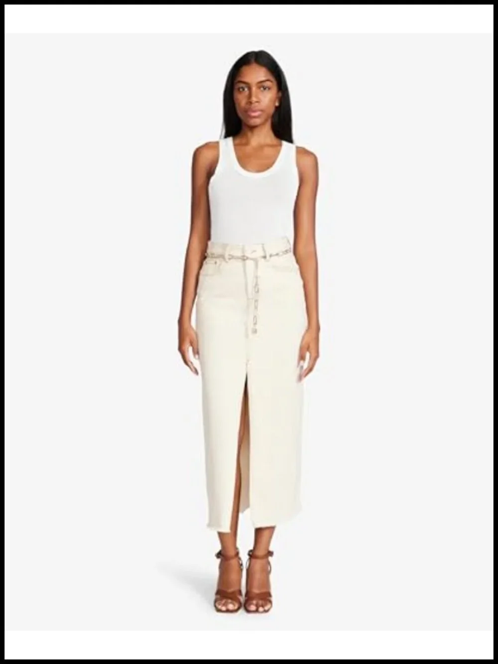 Two-tone Paperclip Chain Metal Belt